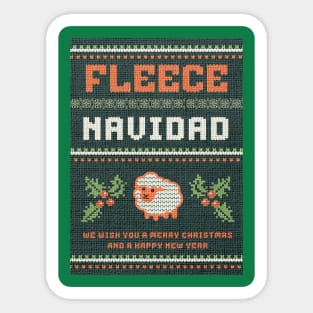 Funny Feliz Navidad Ugly Christmas Sweater Shirt Sticker